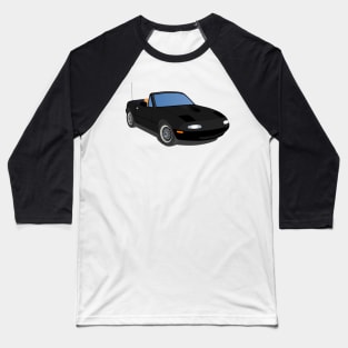 Black Miata Baseball T-Shirt